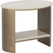 Roshni 26 X 21 inch Natural / Antique Gold Side Table